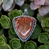 Dry Head Agate Sterling Silver Pendant.   $70