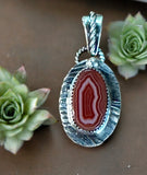 Agate Sterling Silver Small Pendant.      $45