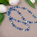 Sodalite and Chalcedony Gemstone Necklace.    $30