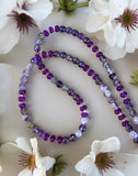 Amethyst and Chalcedony Gemstone Necklace.    $30