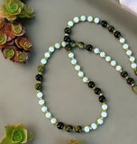 Golden Obsidian and Chalcedony Gemstone Necklace   $30