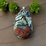 Opalized Petrified Wood Sterling Silver Pendant.       $85