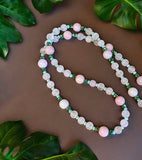 Chalcedony, Rose Quartz and Jade Gemstone Necklace $30