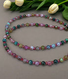 Multi color Tourmaline gemstone necklace.   $40