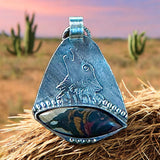 Indian Paint Stone Wolf Sterling Silver Paint Stone.    $75