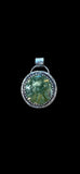 Rainforest Rhyolite Sterling silver pendant.    $70