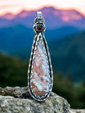 Willow Creek and Garnet Sterling Silver Pendant.   $70