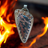 Indian Paint Stone Sterling Silver Pendant.  $80