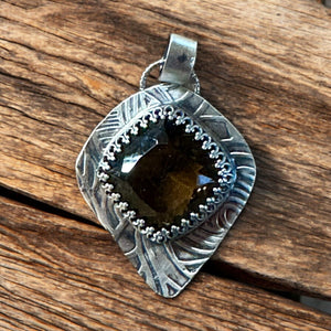 Smoky Quartz Sterling Silver Pendant.   $60