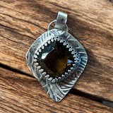 Smoky Quartz Sterling Silver Pendant.   $60