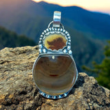 Montana Agate Sterling Silver Pendant     $75