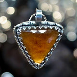 Hessonite Garnet Sterling Silver Pendant   $65