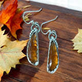 Hessonite Garnet Sterling Silver Earrings      $50