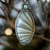 Polish Flint Sterling Silver Pendant. $75