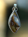 Turkish Agate Sterling Silver Pendant.    $65