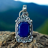 Lapis Luzuli  small Sterling Silver Pendant      $50