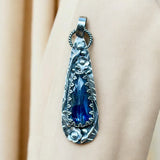 Kyanite floral Sterling Silver Pendant.    $65