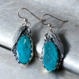 Turquoise Sterling Silver Earrings. $60