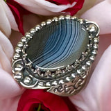 Botswana Agate Sterling Silver Ring.  $55