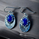 Lapis Sterling silver earrings.   $50