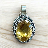 Citrine sterling Silver small pendant $50