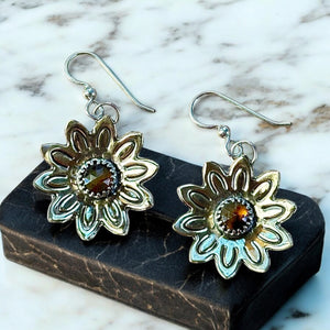 Montana Agate sterling and Gold tone earrings.      $30