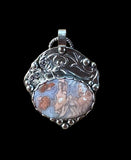 Youngite Sterling Silver Floral Pendant.  $75