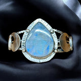 Reserved for Paige Custom Moonstone sterling silver cuff