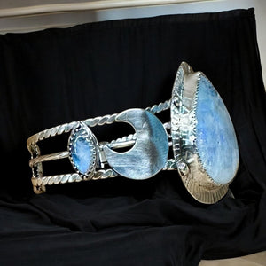 Reserved for Paige Custom Moonstone sterling silver cuff