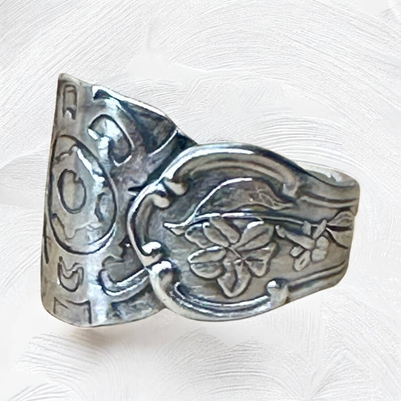 Sterling silver flower ring SIZED TO ORDER     $55