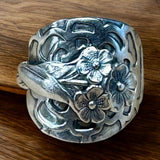 Sterling Silver Flower statement ring SIZED TO ORDER   $80