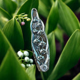 Lilly of the Valley and Quartz Sterling Silver Pendant.     $80