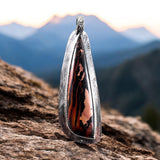 Indian Pain Stone Sterling Silver Pendant $80