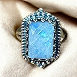 Rainbow Moonstone Sterling Silver Ring SIZED TO ORDER.     $60