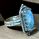 Rainbow Moonstone Sterling Silver Ring SIZED TO ORDER.     $60