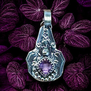 Amethyst Sterling Silver Small Pendant.  $60