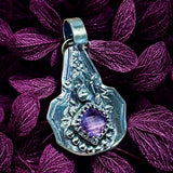 Amethyst Sterling Silver Small Pendant.  $60