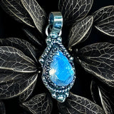 Rainbow Moonstone small sterling silver pendant.    $65