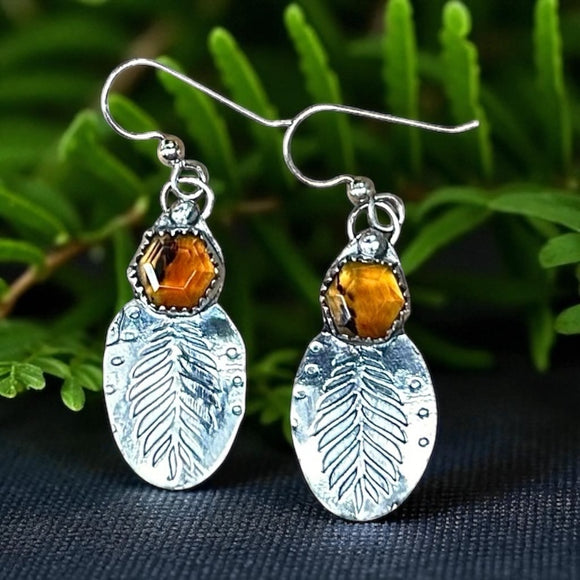 Montana Agate Sterling Silver Earrings.   $50