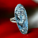 Rose Sterling Silver Ring SIZED TO ORDER.    $80