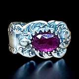 Pink Sapphire Sterling Silver Ring.    $70
