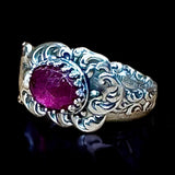 Pink Sapphire Sterling Silver Ring.    $70