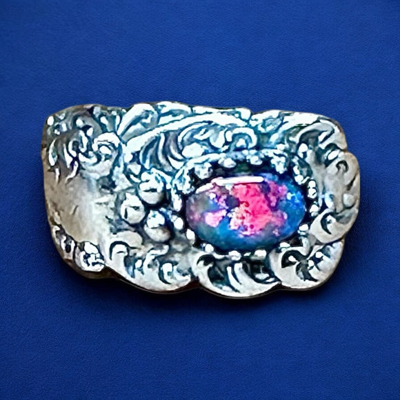 Opal Sterling Silver Ring SIZED TO ORDER.      $75