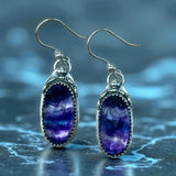 Fluorite Sterling Silver Earrings.    $50