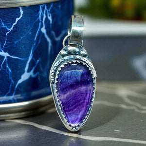 Fluorite Small Sterling Silver Pendant  $40