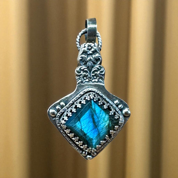 Labradorite Sterling Silver Pendant.   $75