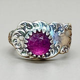 Pink Sapphire Sterling Silver Ring SIZED TO ORDER       $60