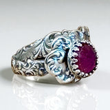 Pink Sapphire Sterling Silver Ring SIZED TO ORDER       $60
