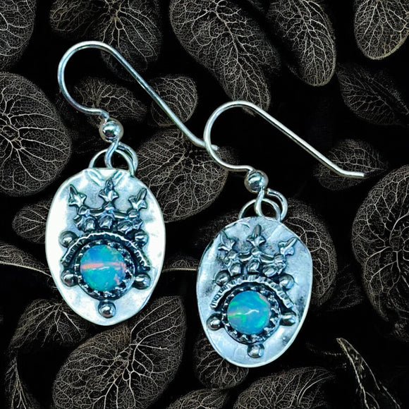 Ethiopian Opal Sterling Silver Earrings.    $50