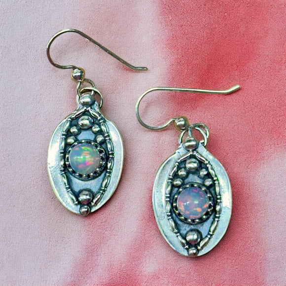 Ethiopian Opal Sterling Silver Earrings.   $50